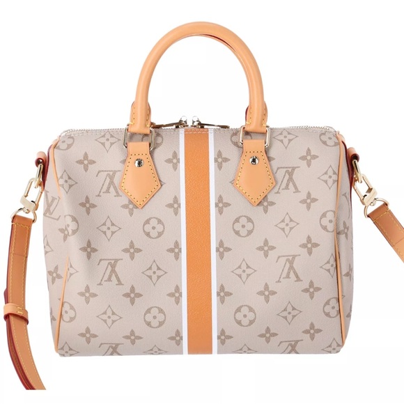 Louis Vuitton Monogram Speedy Bandoulière 25 M46749 Beige Multi Stripe Limited - Picture 5 of 9